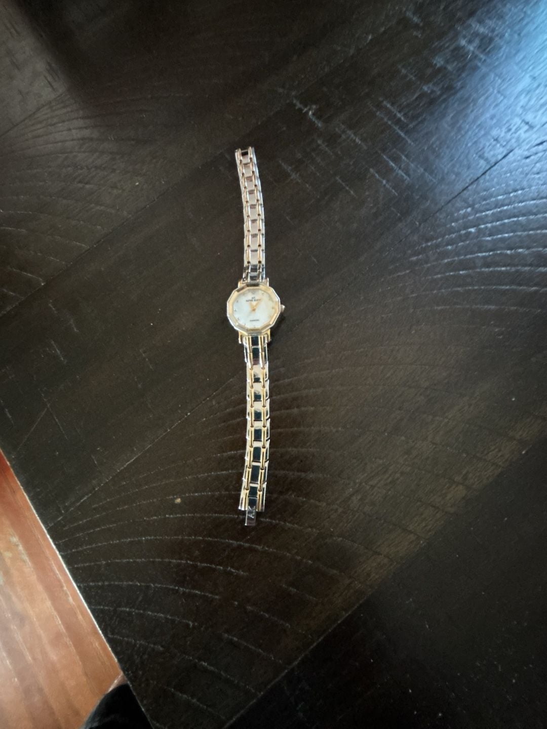 Anne Klein TwoTone Diamond Accent Mother Of Pearl Dial Ladies Watch